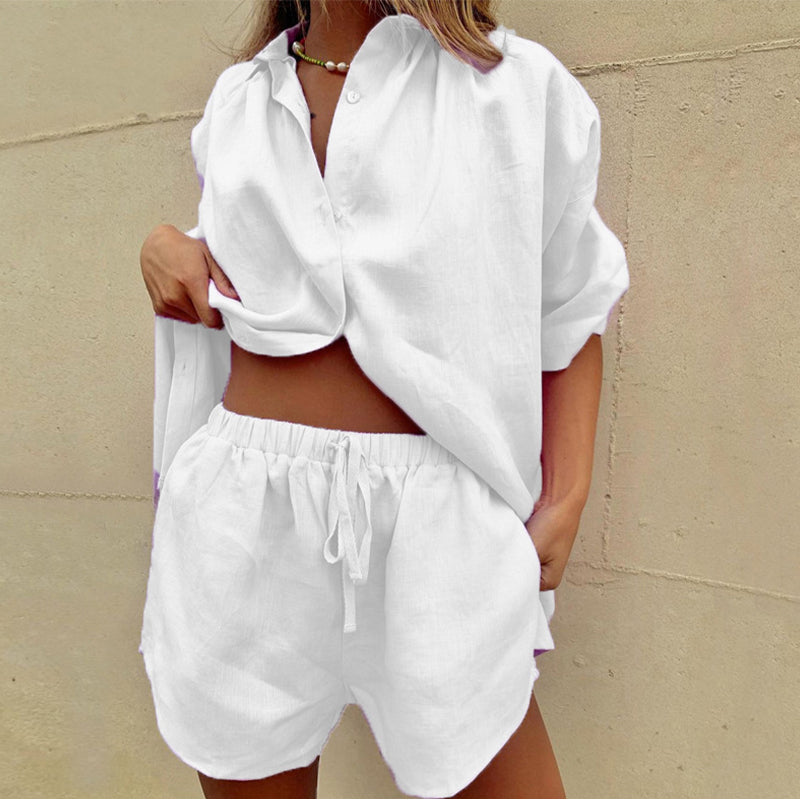 Sienna | Women’s Casual Two-Piece Linen Summer Set