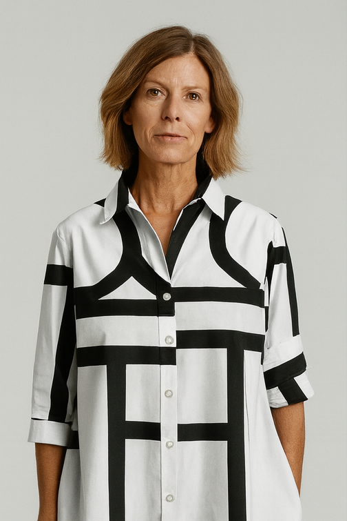 Gemma | Women’s Geometric Print Shirt Dress